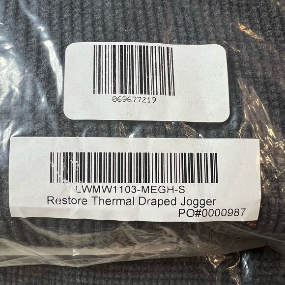 LUNYA Restore Thermal Draped Jogger Mercurial Grey Heather Pockets Small NEW - Picture 7 of 8